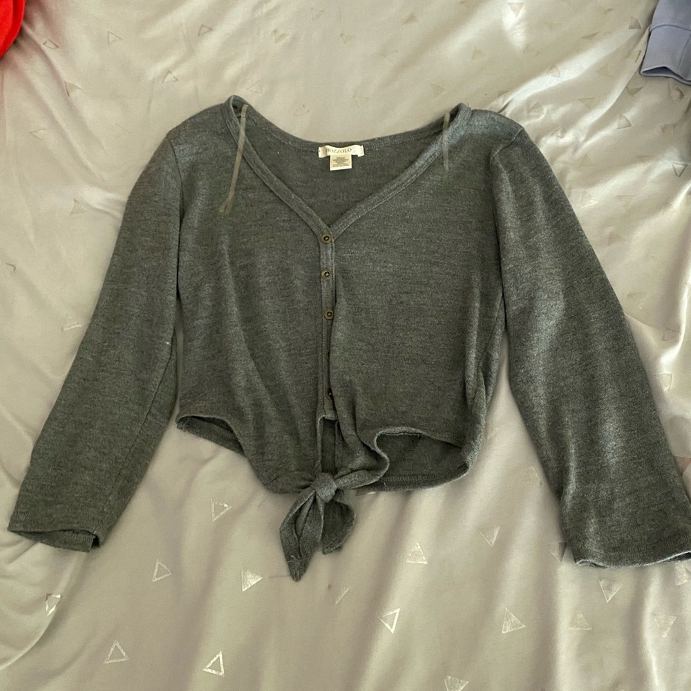 Fashion nova grey crop top